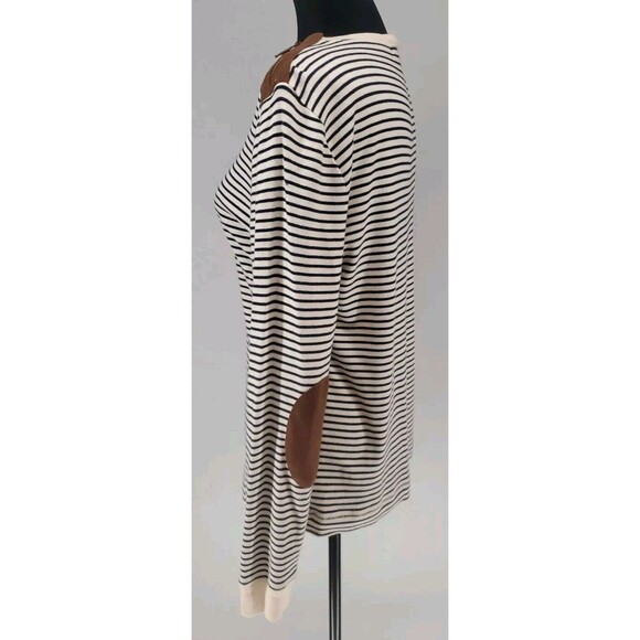Ralph Lauren Striped Long Sleeve Shirt Elbow Patches Size Large Preppy - Picture 2 of 6